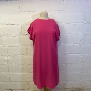 Mossimo Hot Pink Dress w Shoulder Peek and Short Sleeve. Simple Sophistication